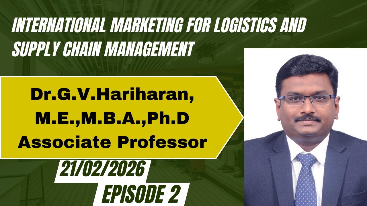 Session 2- International Marketing for Logistics and Supply Chain Management 