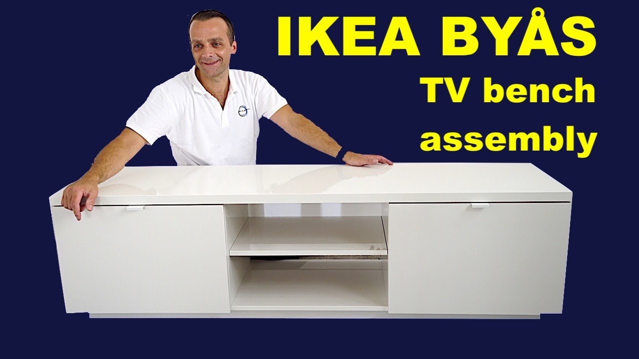 IKEA BY&Aring;S TV bench assembly