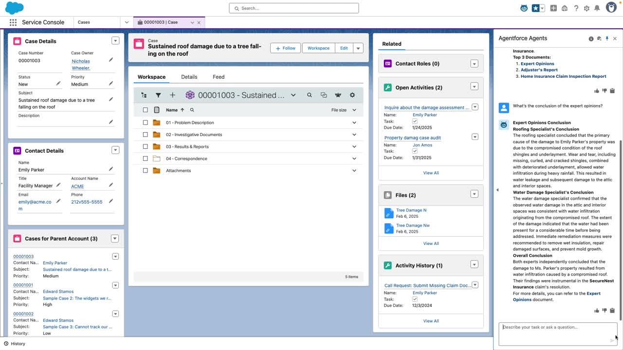 Turn customer insight into meaningful actions with AI content management and Salesforce Agentforce