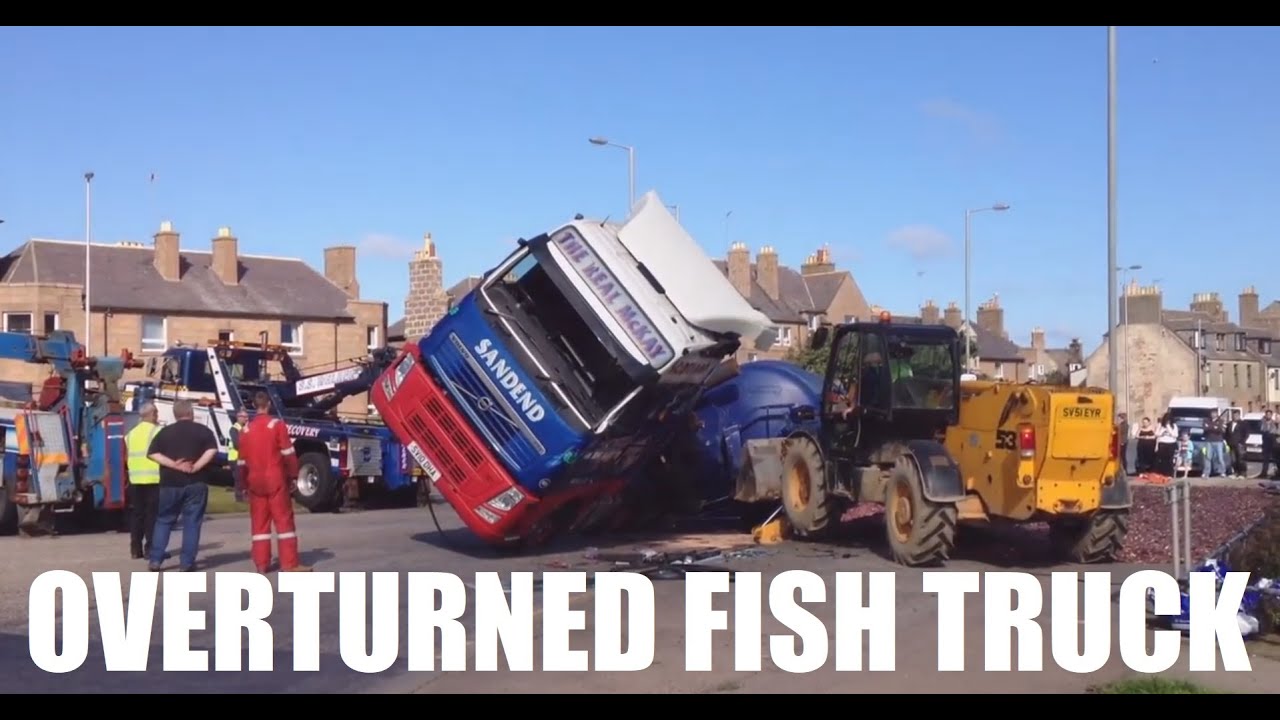 Peterhead | Scotland | Overturned Fish Truck