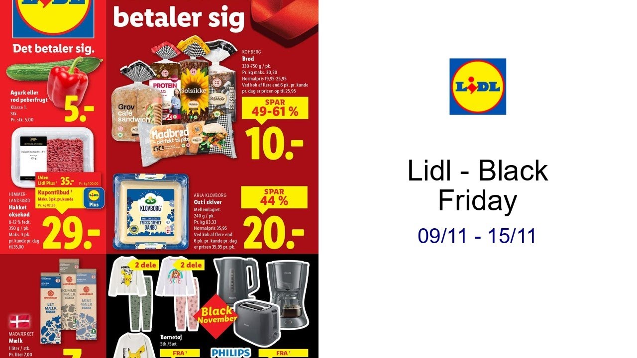 Lidl - Black Friday 09/11 - 15/11