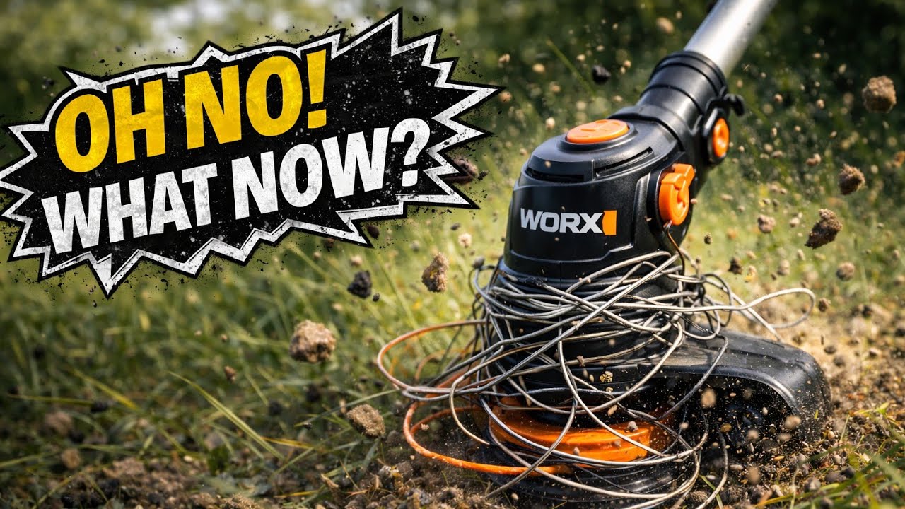 WORX Trimmer Head Jammed? Full Teardown & Untangle Fix (Step-by-Step)