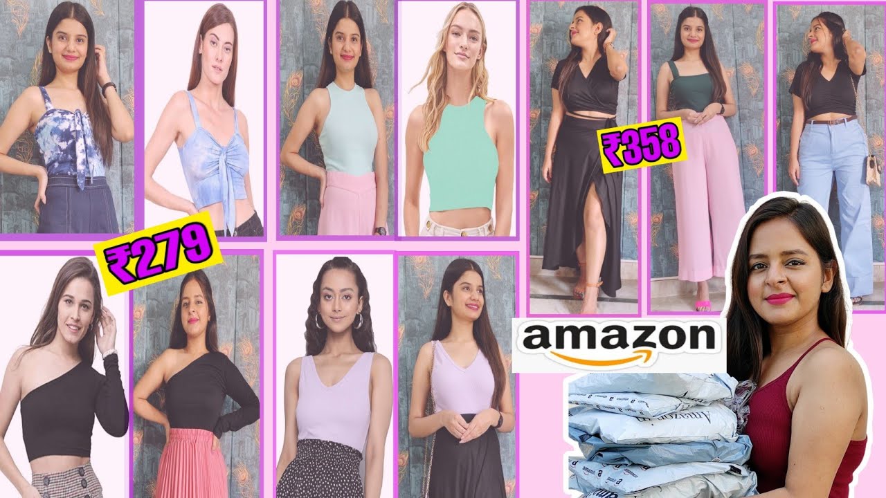 *TRENDIEST AMAZON HAUL EVER*From ₹279| Crop Tops, Trouser,Palazoo,Dresses|Amazon Shopping Haul