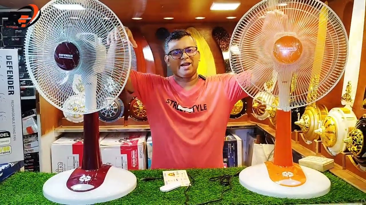 Defender charger fan 2024|| অরজিনাল ডিফেন্ডার চার্জার ফ্যান কিনুন পাইকারি দামে || #rechargablefan
