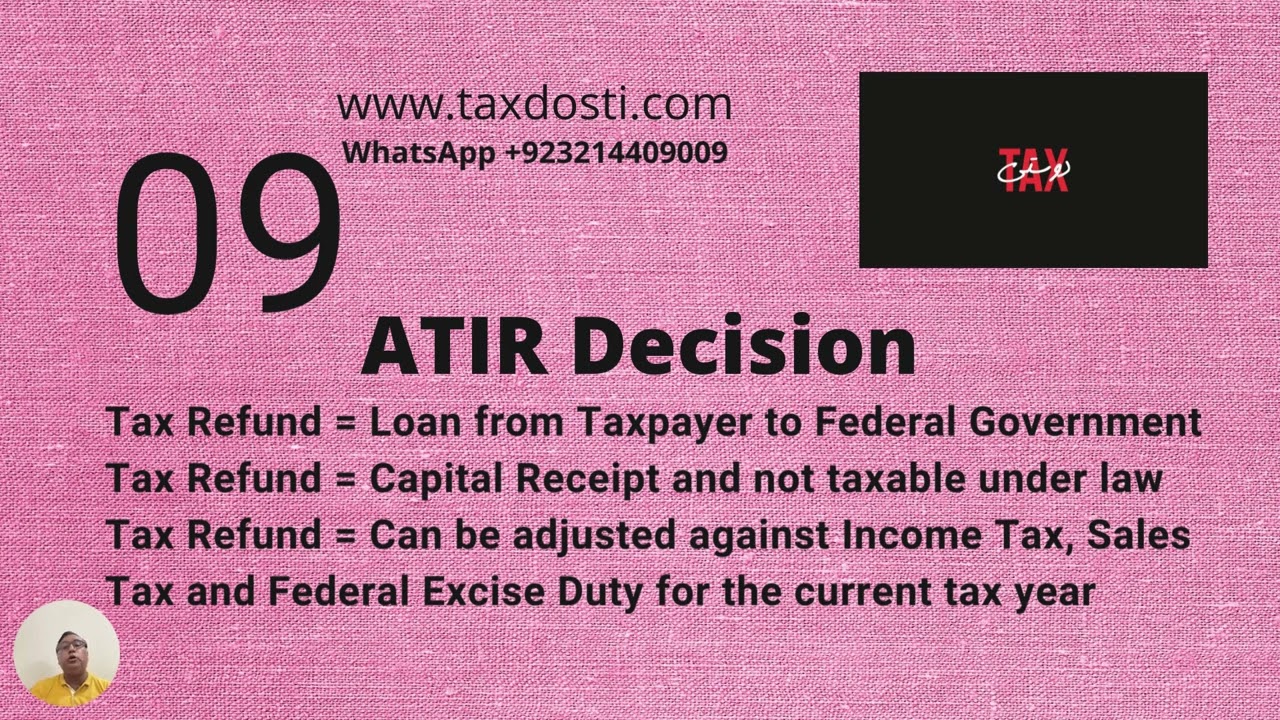 Taxpayer's Right 2 Adjust Previous Year's Tax Refund against Current Year's Tax Liability|#ITAT #FBR