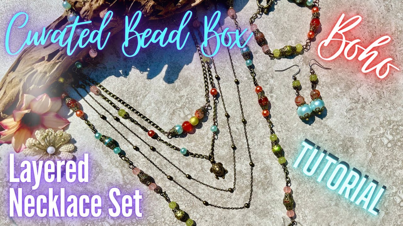 Boho Layered Necklace Set plus Earrings & Bracelet