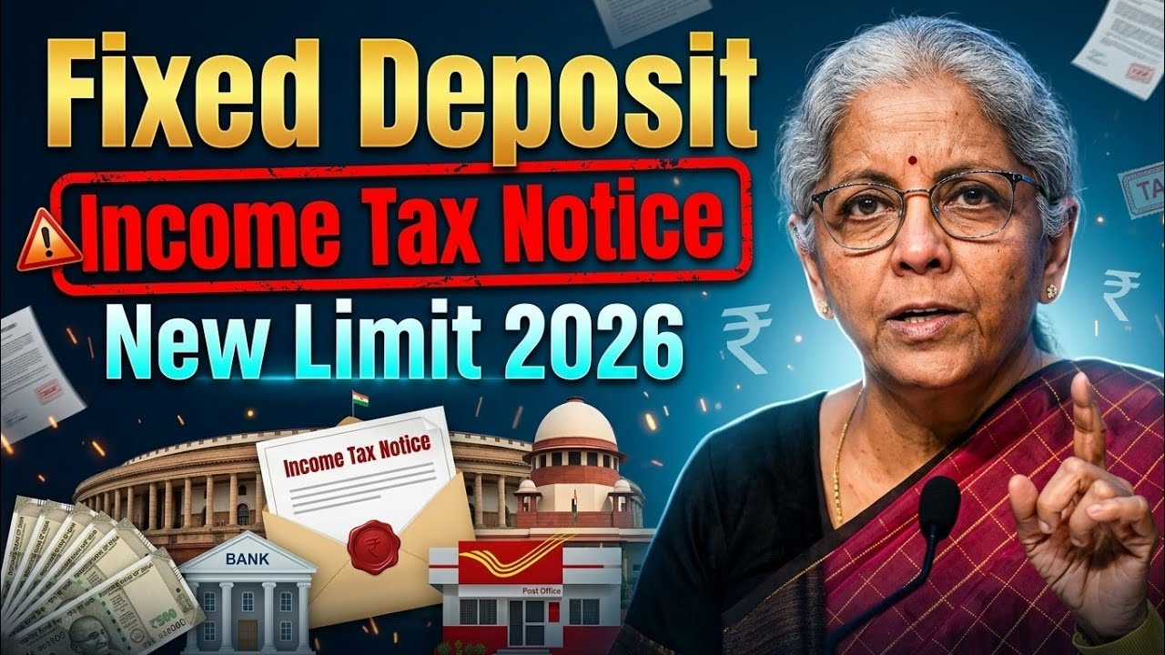 Fixed Deposit New Income Tax Notice Limit 2026 !! Bank FD New Rules 2026 !! Cash Deposit New Limit