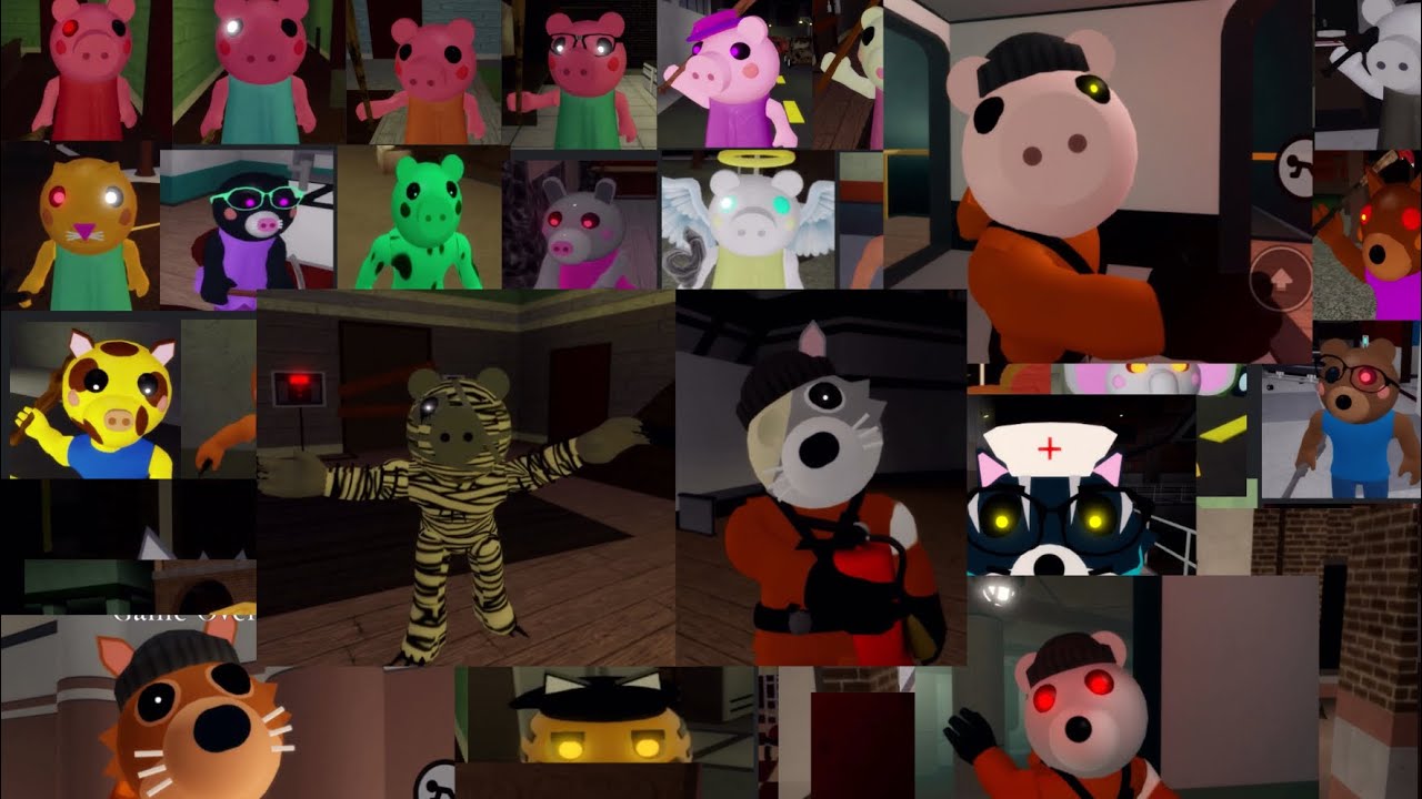 Piggy. Book 1, Book 2, Extras, Old Models, Others and New Chapter 8 skins jumpscares