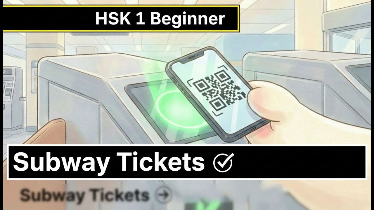 Buying Subway Tickets in China Daily Life Story在中国买地铁票日常生活中文故事