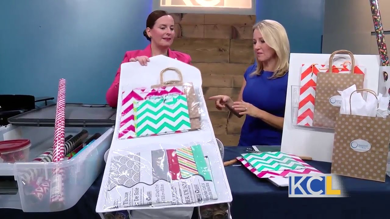 How to store gift wrap and bags