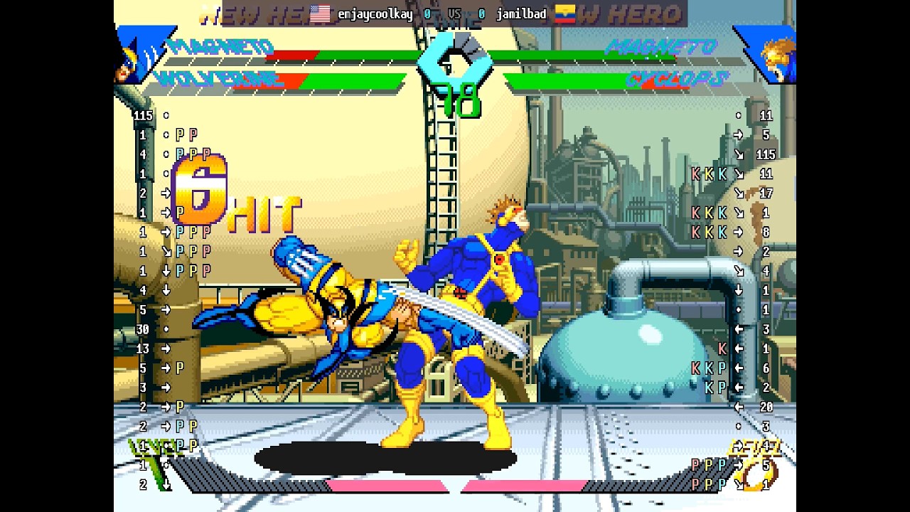 X-Men vs. Street Fighter - 🇺🇸 emjaycoolkay vs 🇪🇨 jamilbad | Fightcade (2026-03-15 00:42 UTC)