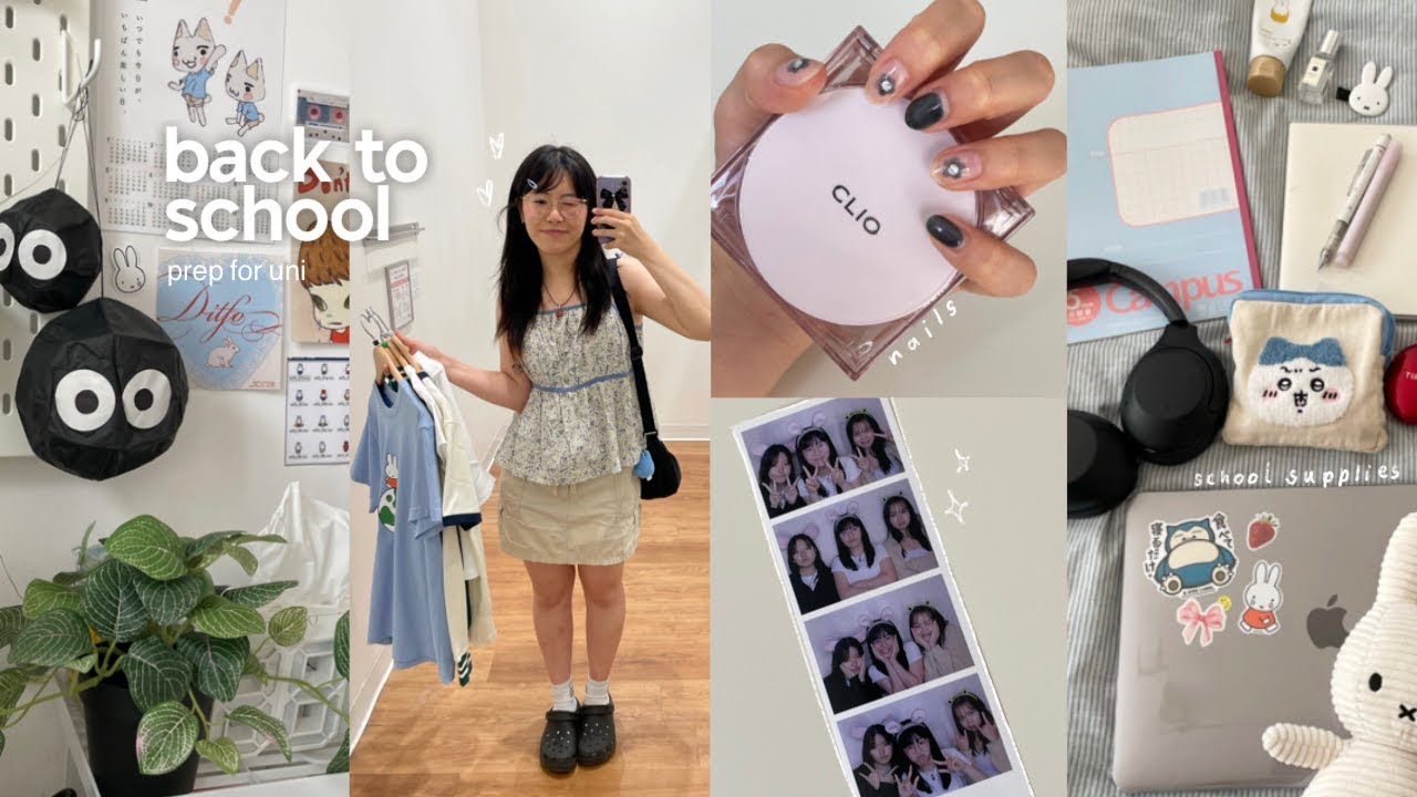 prep for uni with me 🐇 (haircut, new nails, back to school shopping, what's in my backpack)