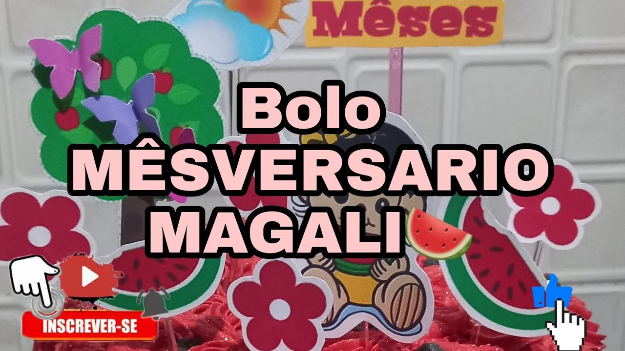 BOLO M&Ecirc;SVERSARIO/MAGALI BABY/ARO 15X10🧁❣