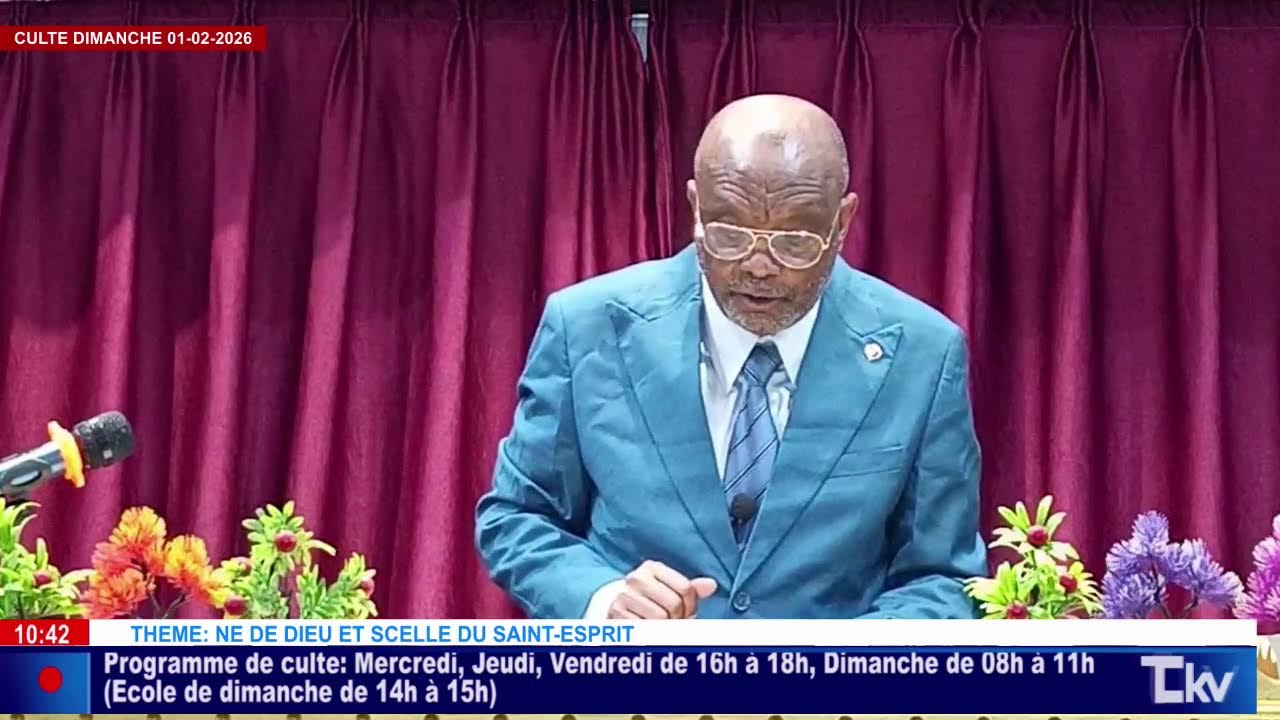 CULTE DIMANCHE 01-02-2026_THEME NE DE DIEU ET SCELLE DU SAINT-ESPRIT_Orateur: Frère Elisha KITUMAINI