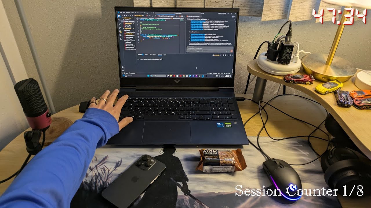 Study with me live pomodoro (50/10) | 8 hours | Rain sounds 🌧️ | NO CLASSES TODAY!