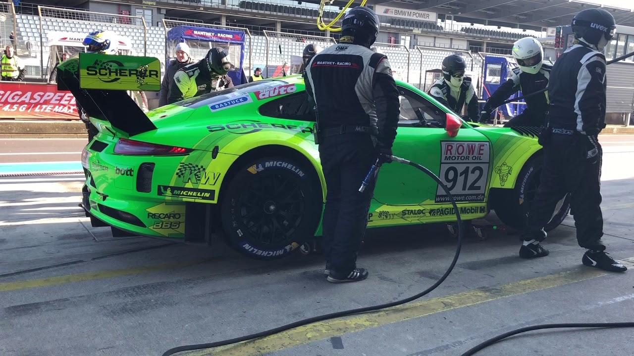 1.VLN-Lauf 2018 #912 Grello 2 Manthey-Racing Boxenstop