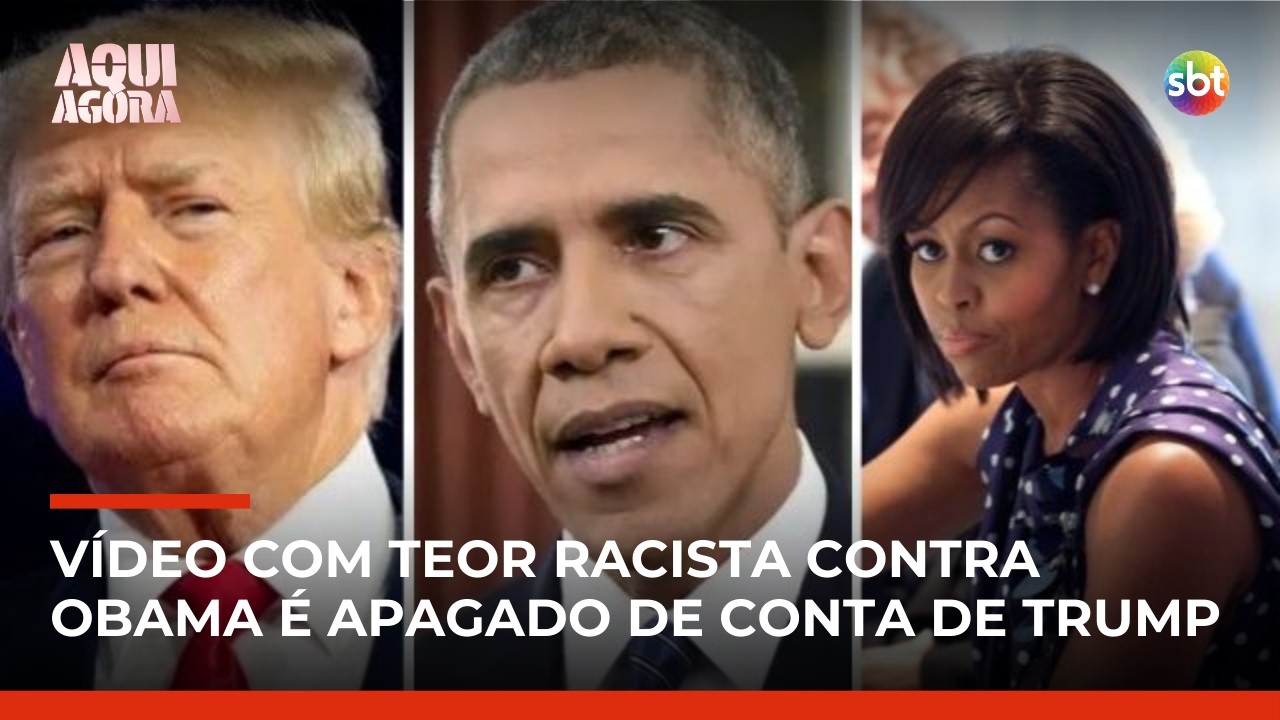 Trump publica vídeo racista de Barack e Michelle Obama como macacos e depois apaga | #AquiAgora