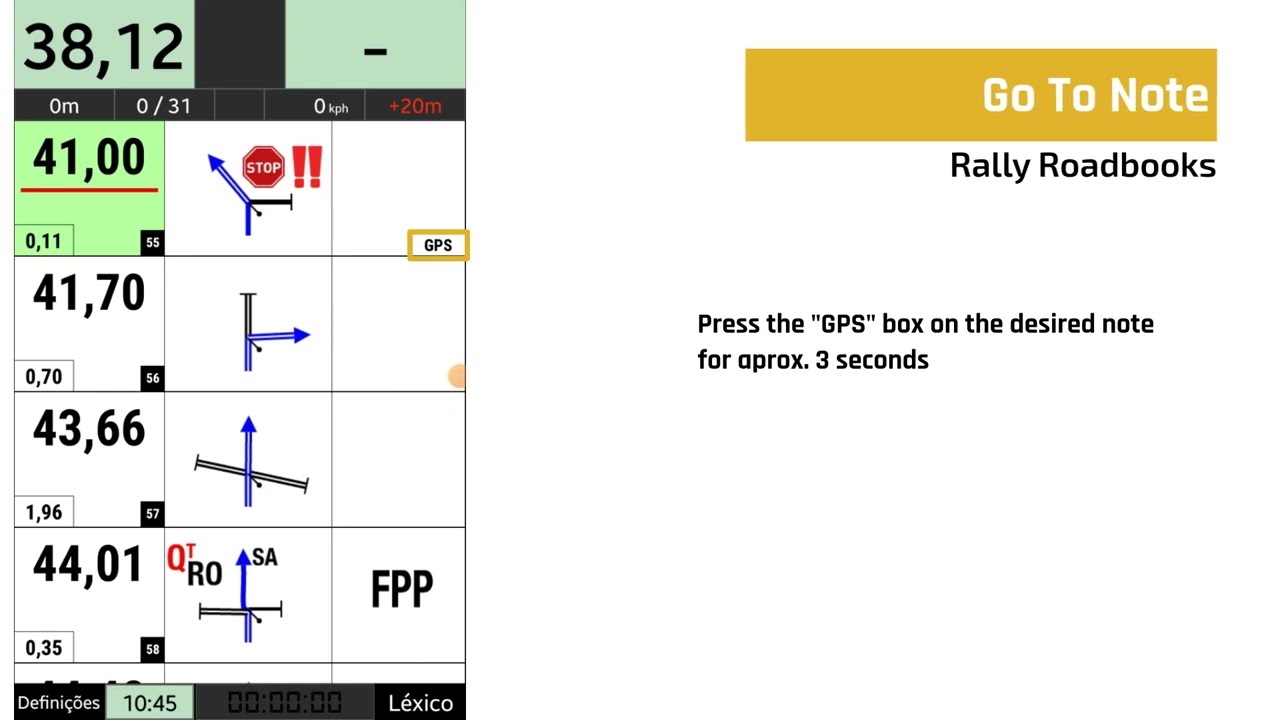 Rally Roadbooks: GoToNote