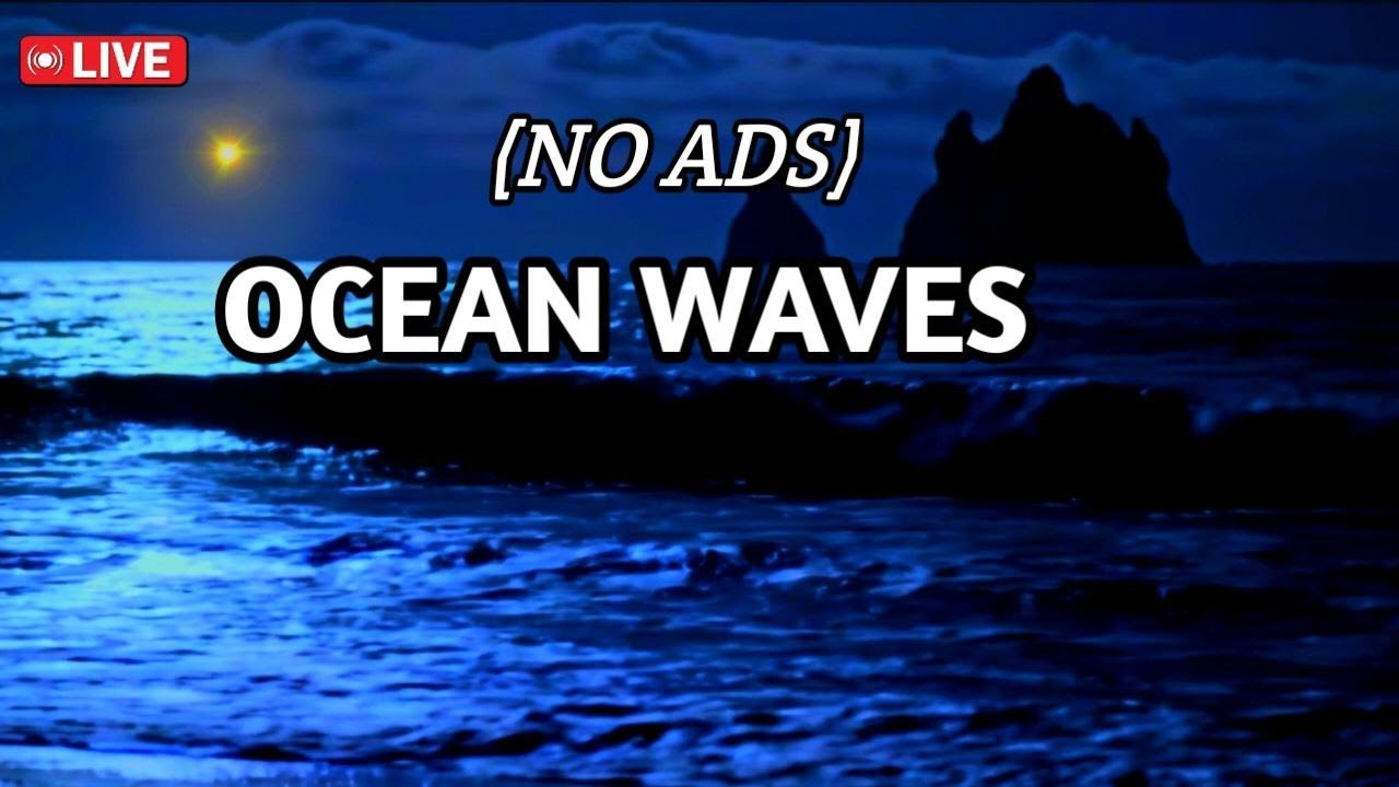 🔴 Ocean Waves Relaxation 24 Hours | Soothing Waves Crashing on Beach | White Noise for Sleep