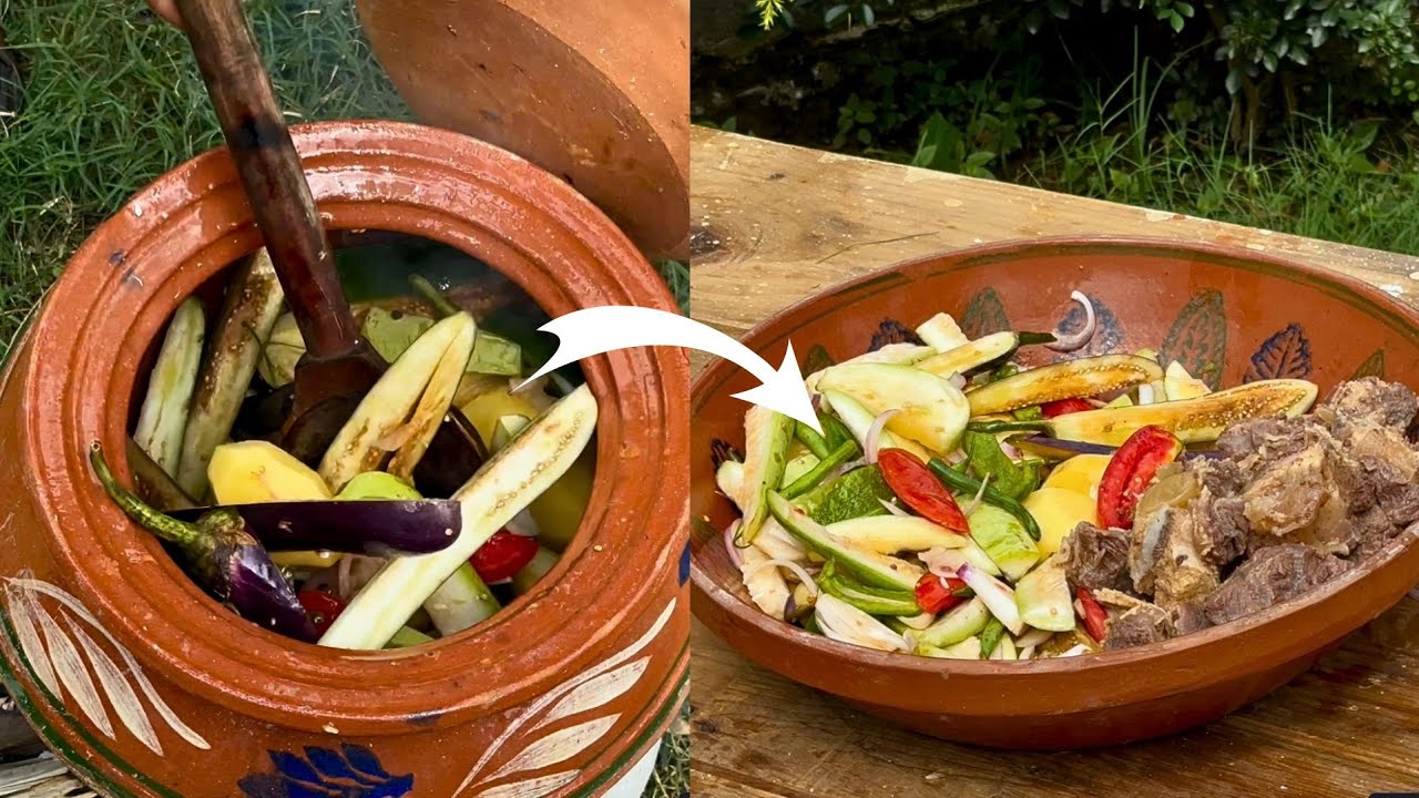 Silent Mountain Cooking: Beef & Naturally Boiled Veggies