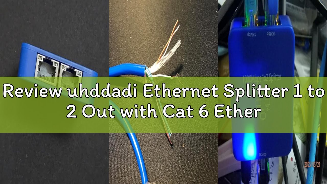 Review uhddadi Ethernet Splitter 1 to 2 Out with Cat 6 Ethernet Cable, 1000Mbps High Speed Network S