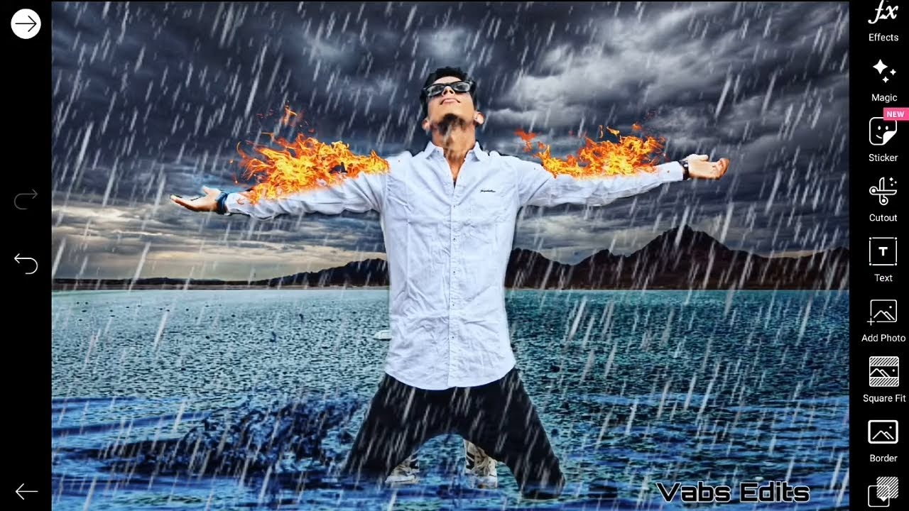 PicsArt Photo Manipulation Tutorial - Fire/Rain | Picsjockey