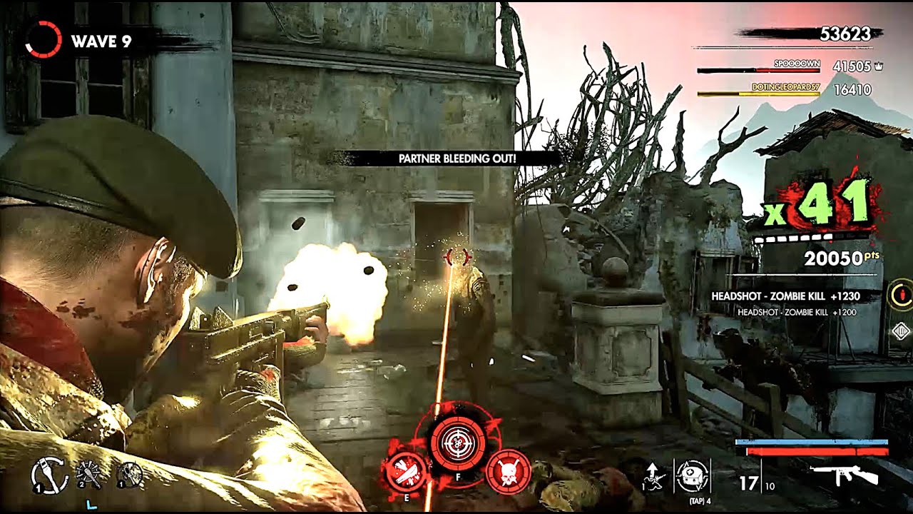 Zombie Army 4: Dead War Horde Mode Multiplayer Gameplay Call of Duty (no commentary)