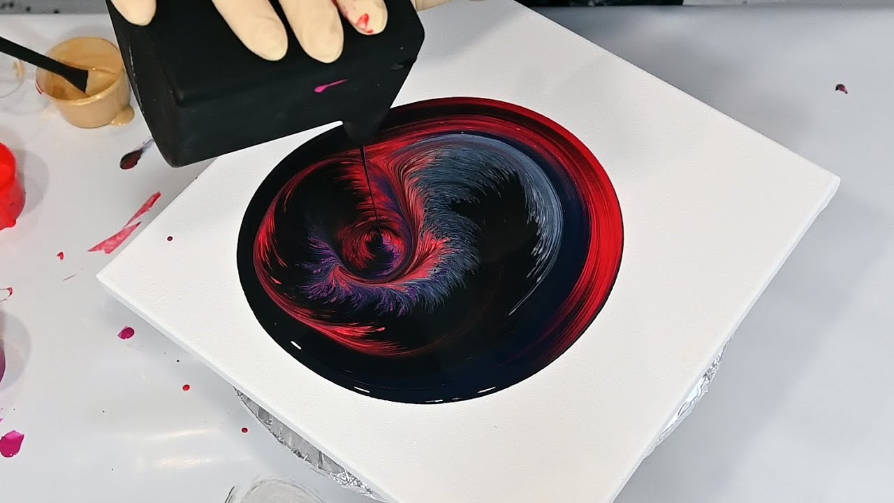 Dragon’s Grace 🐉: DRAMATIC Acrylic Pour Painting with Modular Split Cup 🔥 Fluid Art Tutorial
