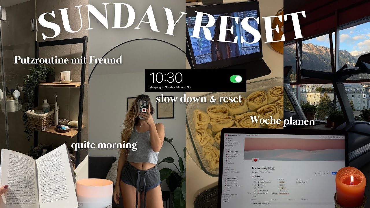 SUNDAY RESET 🍂 cozy Routine, slow down, ausschlafen, Putzroutine, Wochenplan, Kochen, Sport, Lesen