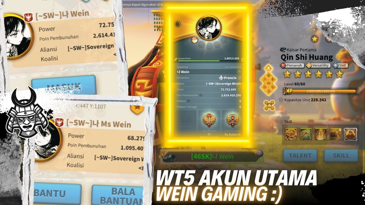 Melepas akun utama (Pribadi) dengan 5 autarch di Rise of Kingdoms :)