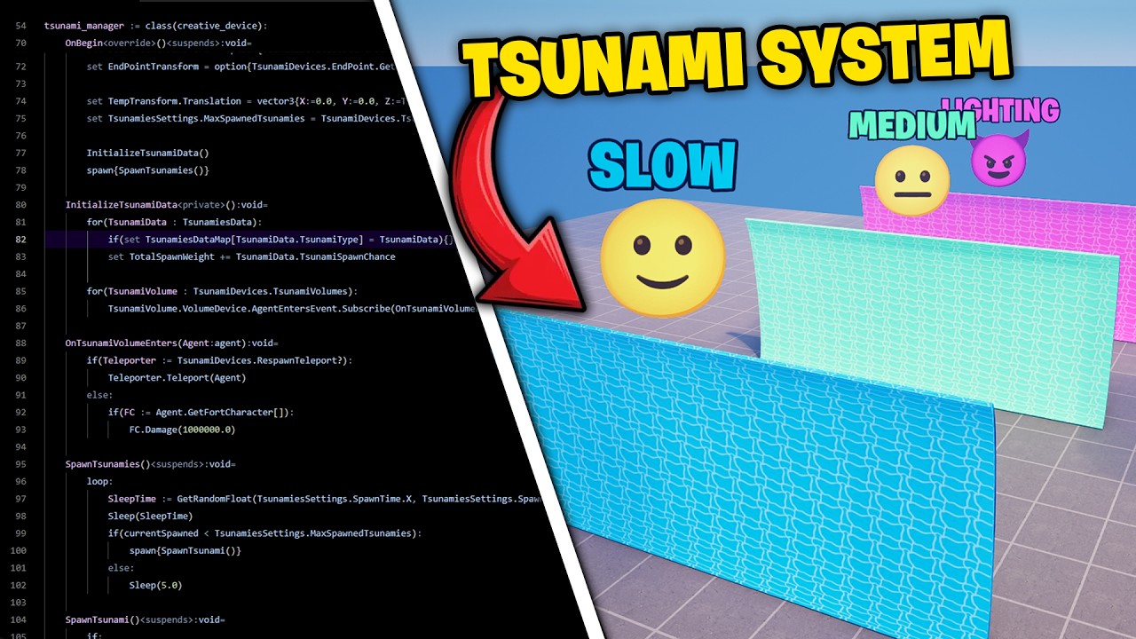 How To Build a TSUNAMI SYSTEM in Fortnite (UEFN + Verse)