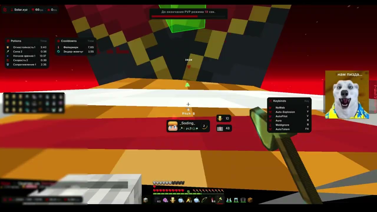ДОГНАЛ КАЖДОГО НА REALLYWORLD С ЛУЧШИМ ЧИТОМ SOLAR DLC | REALLYWORLD | PVP HVH | МАЙНКРАФТ ЧИТЫ