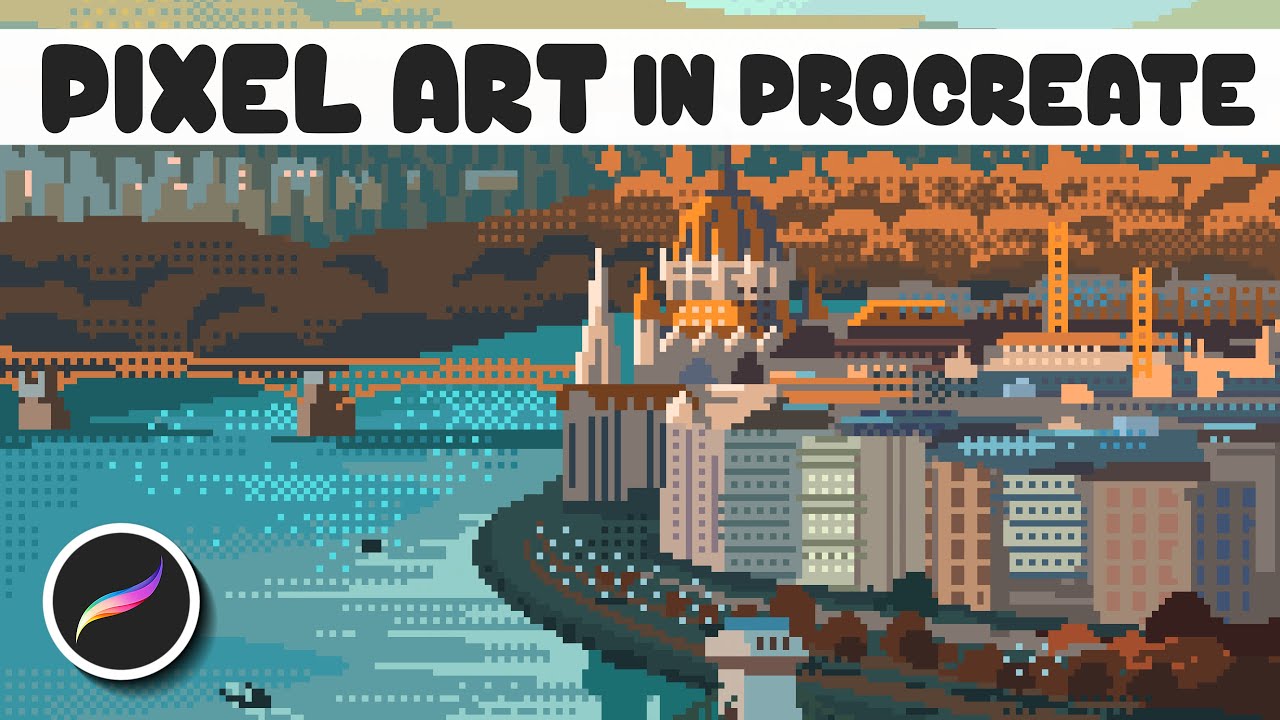 Как рисовать пиксельную графику в Procreate | Урок по городскому пейзажу