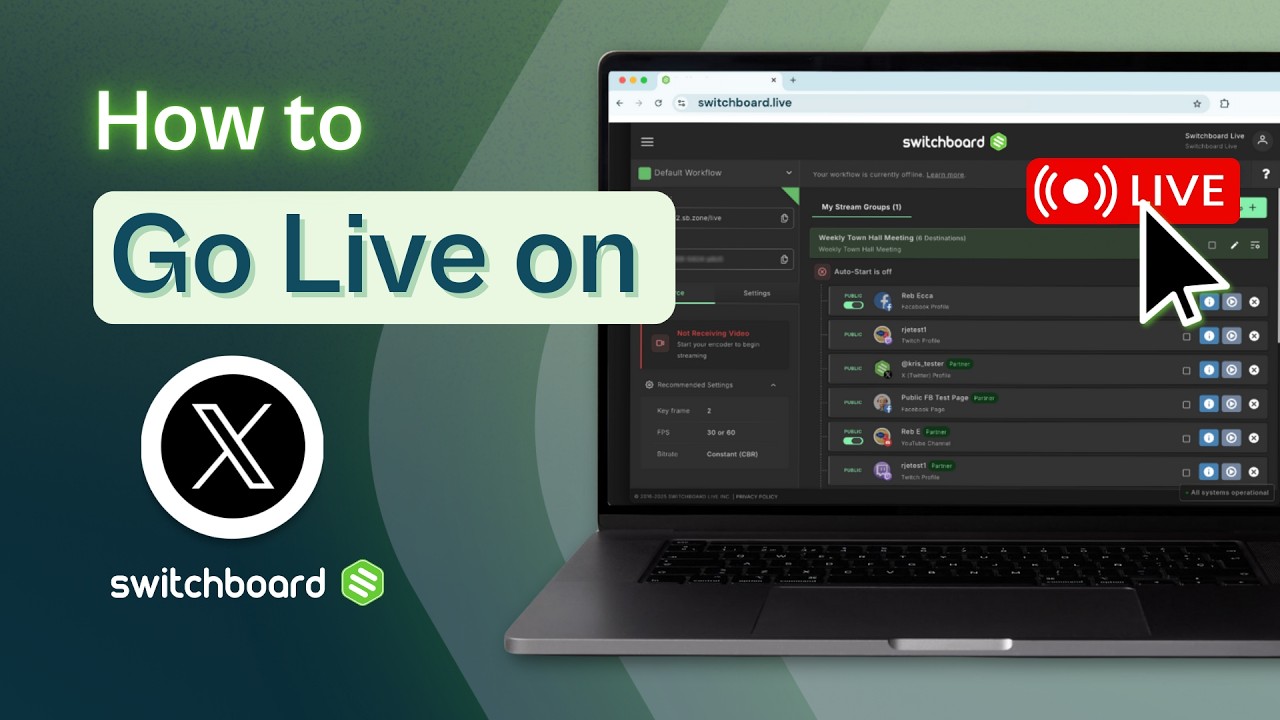 How to Connect X (Twitter) to Switchboard | Live Streaming Guide | 