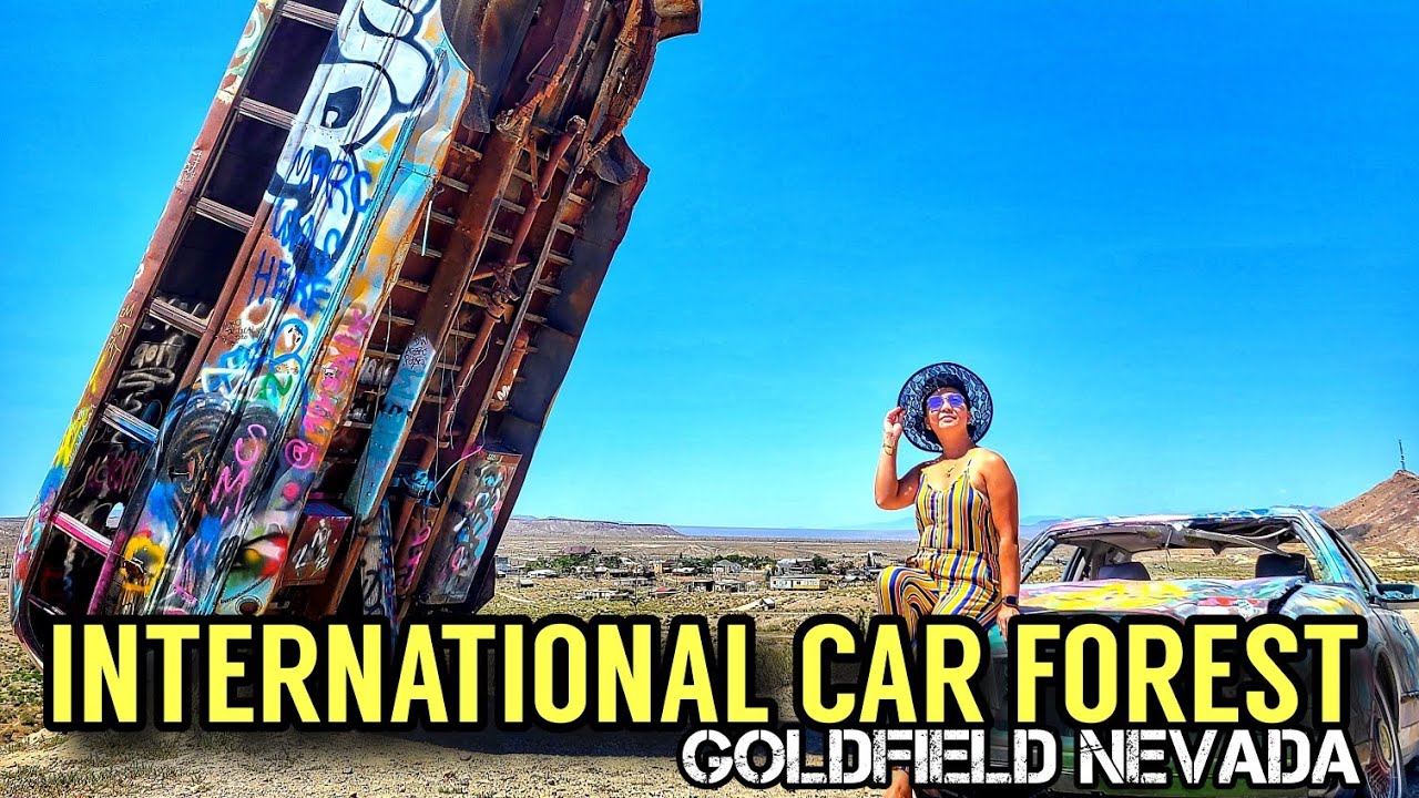 [4K] THE INTERNATIONAL CAR FOREST OF THE LAST CHURCH | GOLDFIELD NEVADA