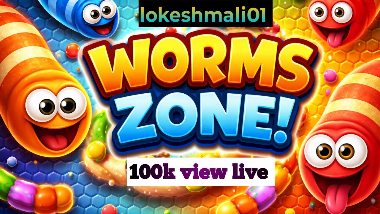 Livestream 100k views #wormszone #livegaming #livestream #susbsscire #mobilegaming
