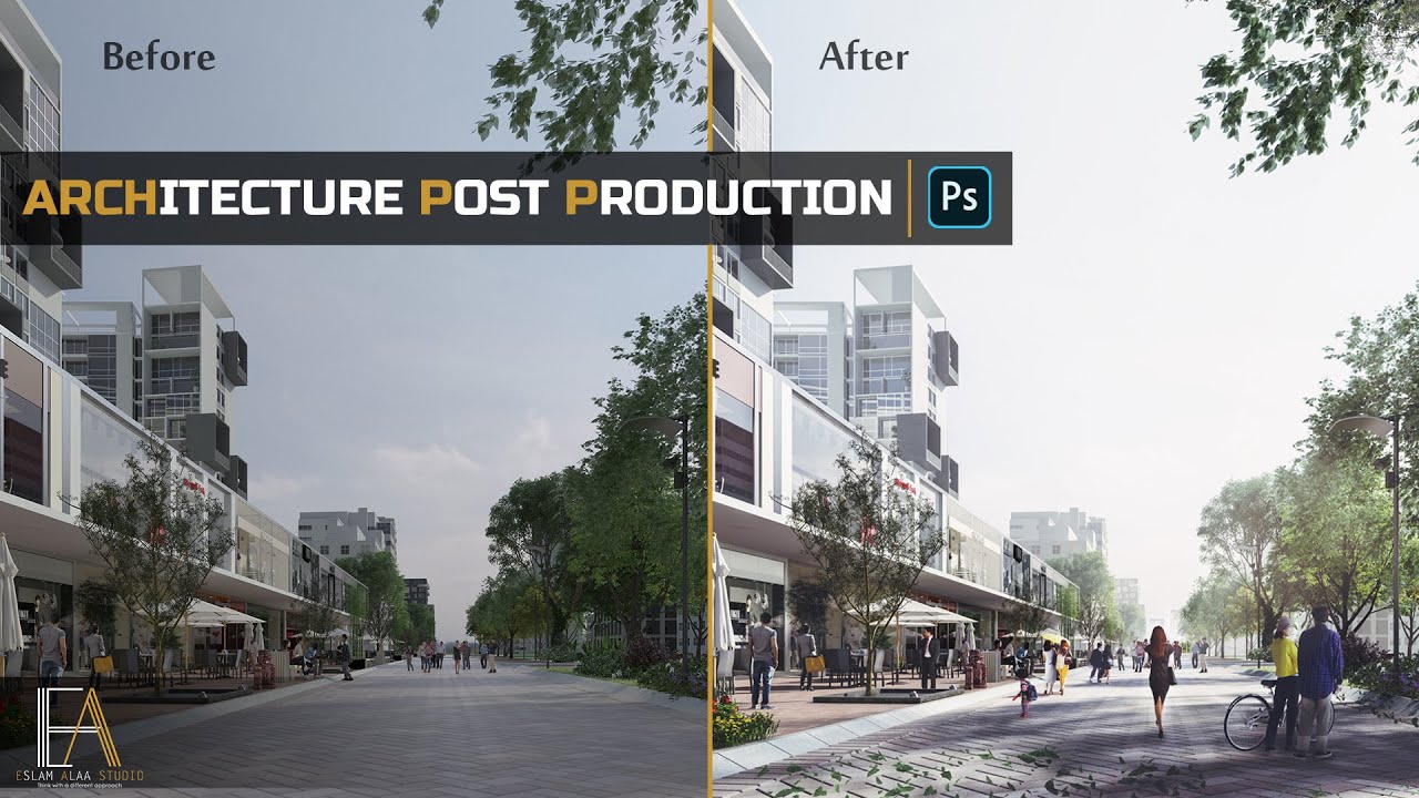 Architecture ((Post Production workshop)) in Photoshop _ ورشة إظهار معمارى على الفوتوشوب