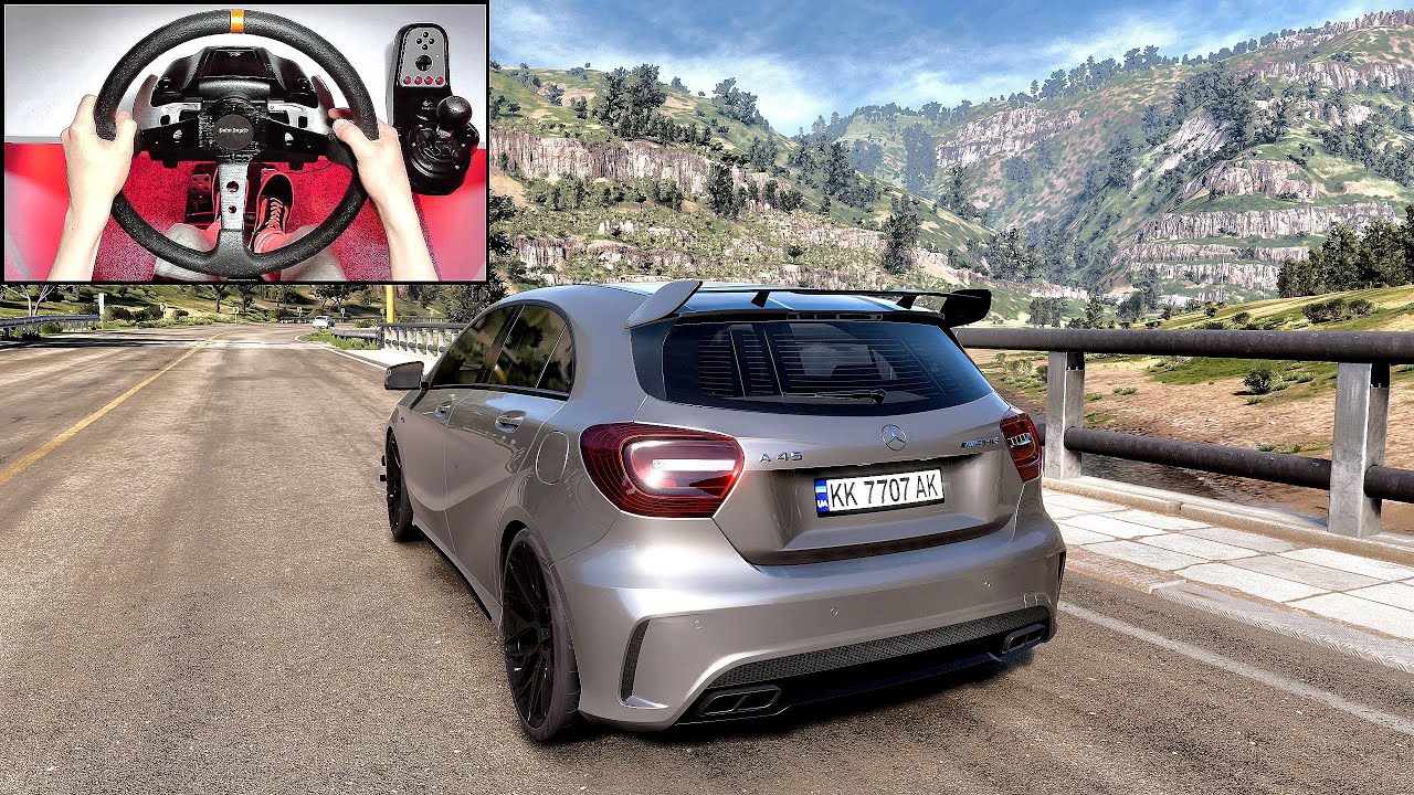 600HP Mercedes A45 AMG - Forza Horizon 5 | Steering Wheel Gameplay