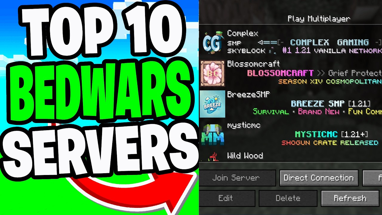 10 лучших серверов Bedwars для Minecraft 1.21.8! &mdash; Java и Bedrock