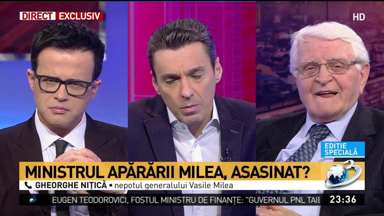 Nepotul ministrului Vasile Milea respinge varianta oficială a sinuciderii: „S-a tras de sus în j