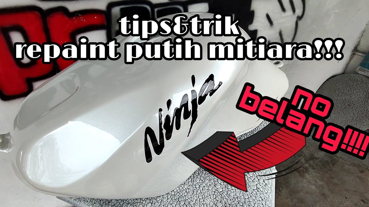 tips dan trik cat xirallic muatiara biar gak belang!!.ninja RR150 repaint