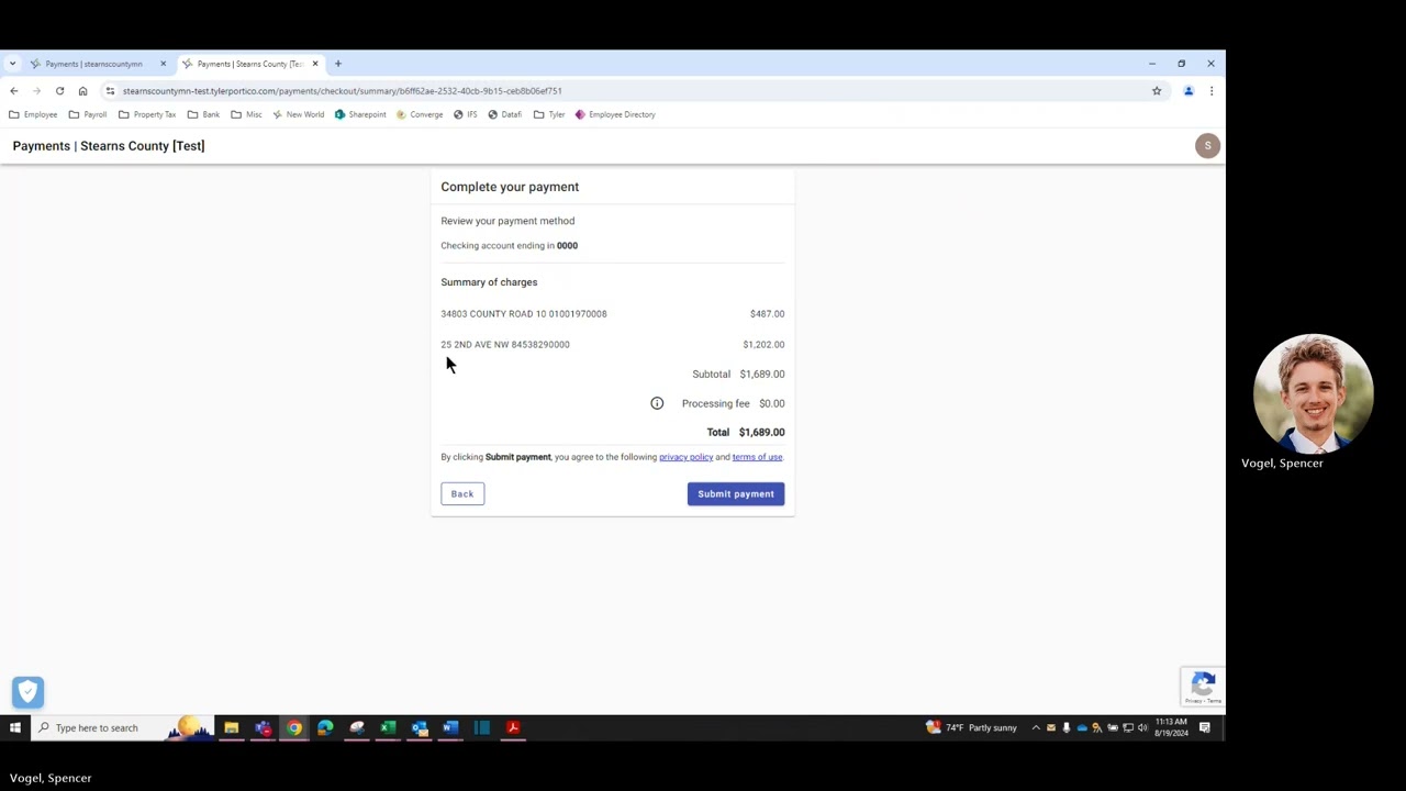 Property Tax Payments - Advanced Payments in the New Portal