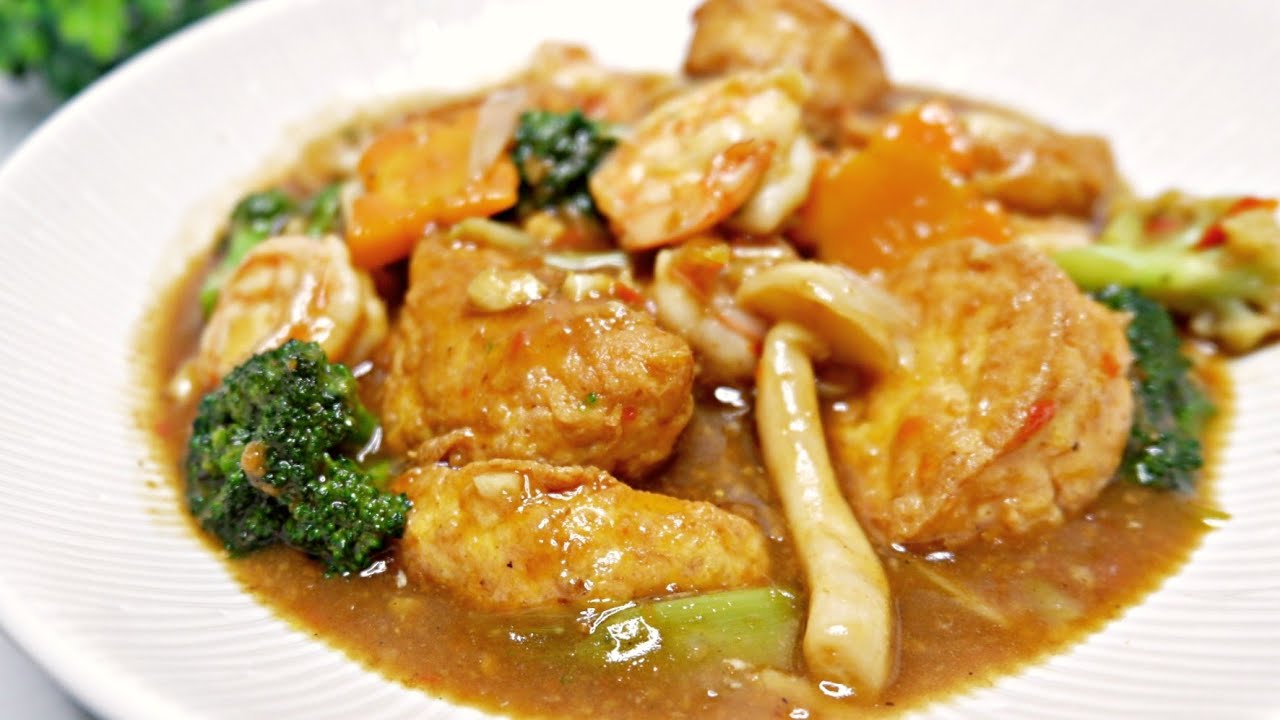 Resep sapo tahu udang brokoli - resep sapo tahu praktis ala resto (claypot tofu)
