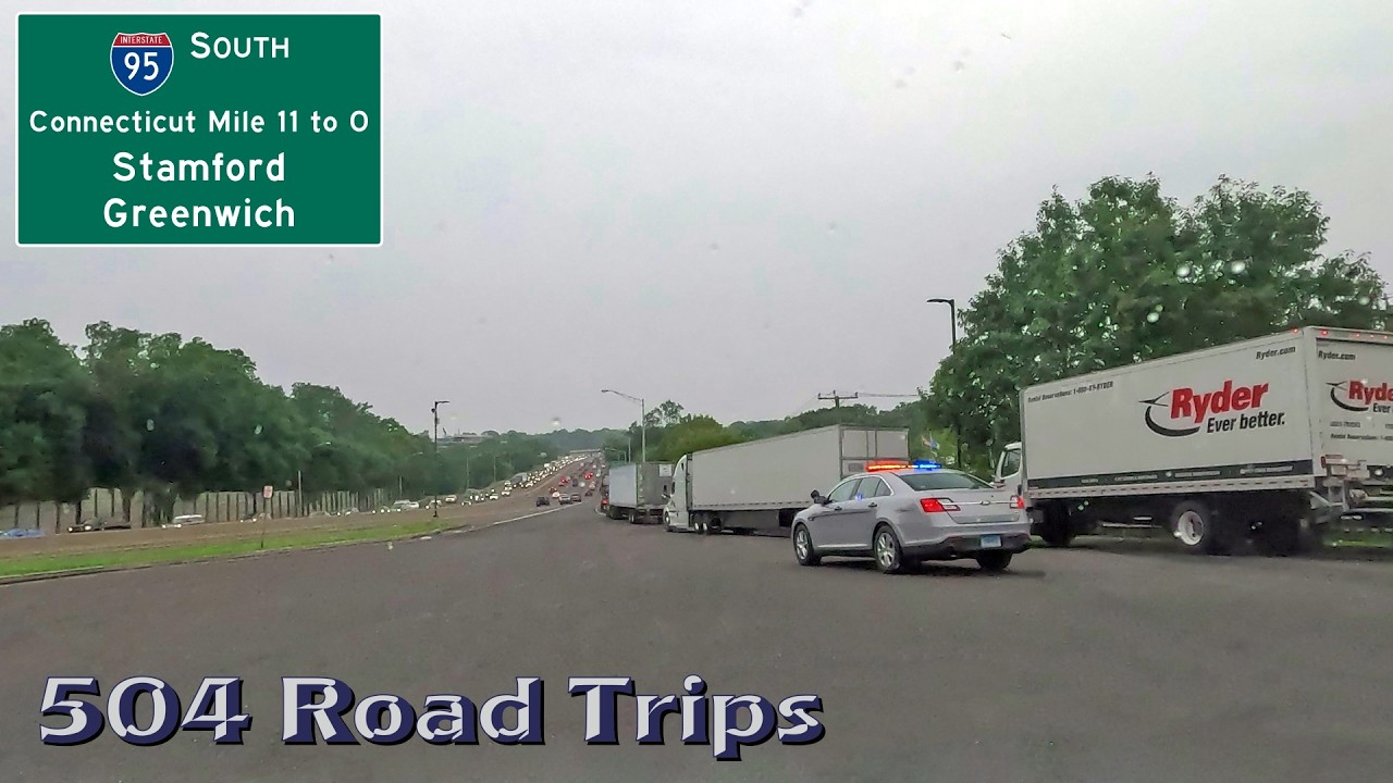 ⁴ᴷ Road Trip #1075 - I-95 S - Connecticut Mile 11-0 - Stamford/Greenwich