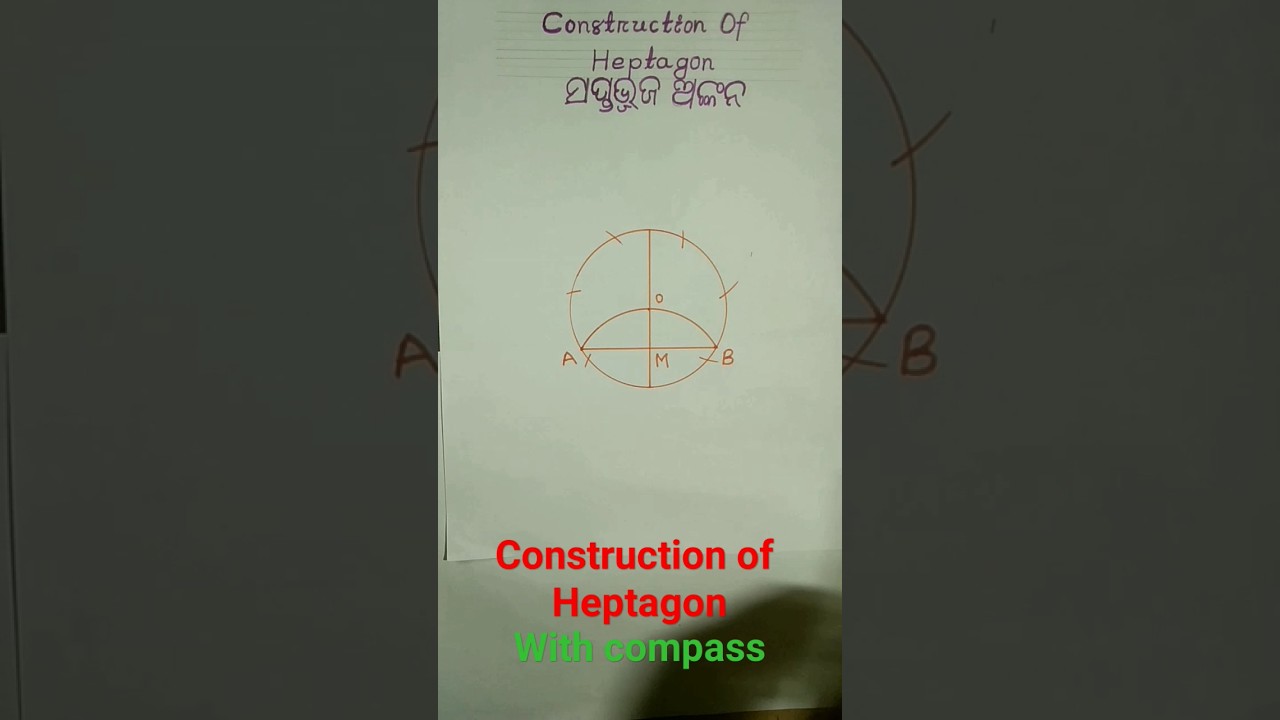 how to construct a heptagon with compass#shorts#viral shorts#yt shorts#rb knowledge explore
