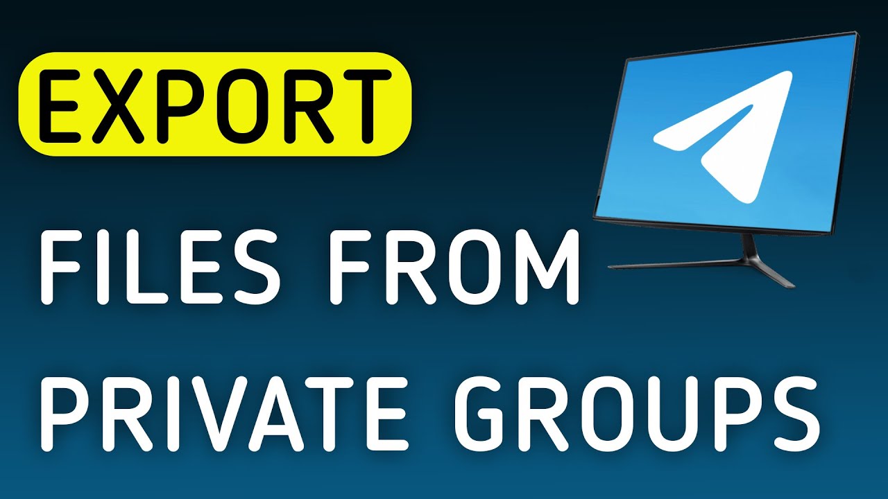 How To Export Files From Private Groups On Telegram App On PC (New Update)
