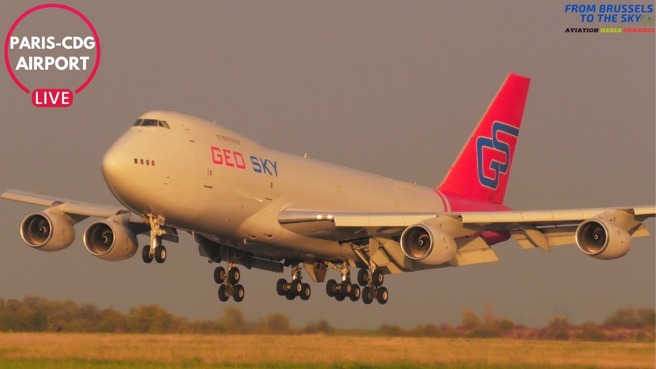 🔴 РЕДКИЙ Boeing 747-200 в аэропорту Париж-Шарль-де-Голль