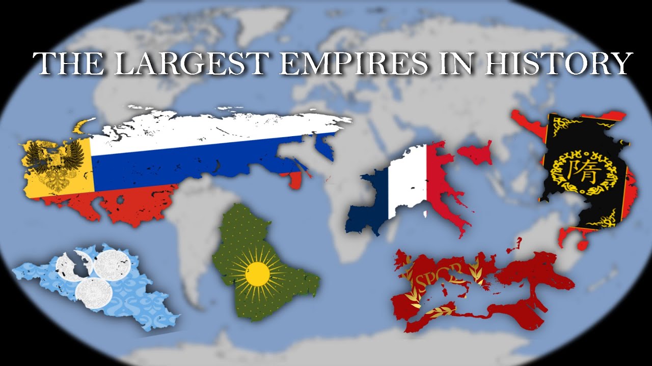 The 100 Largest Empires in History with Flags