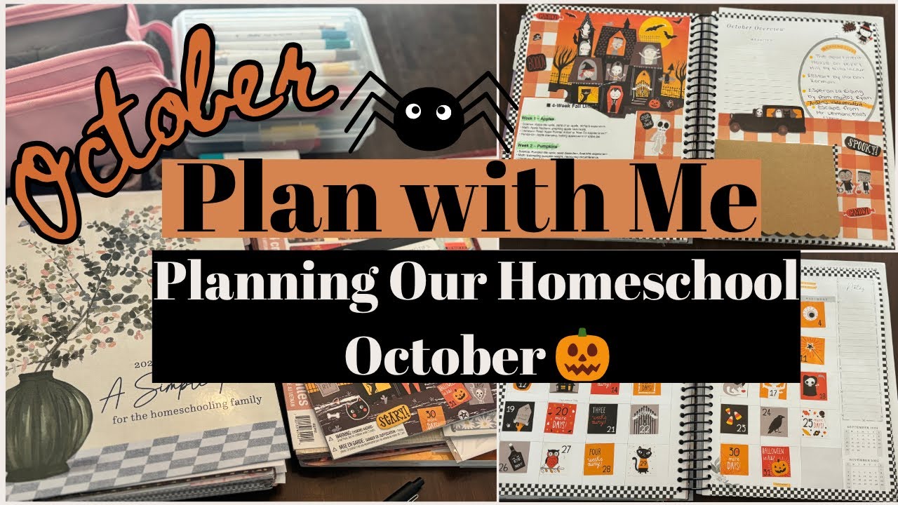 Cozy October Plan With Me 🍂 | Homeschool Mom Planner Setup & Fall Unit Study