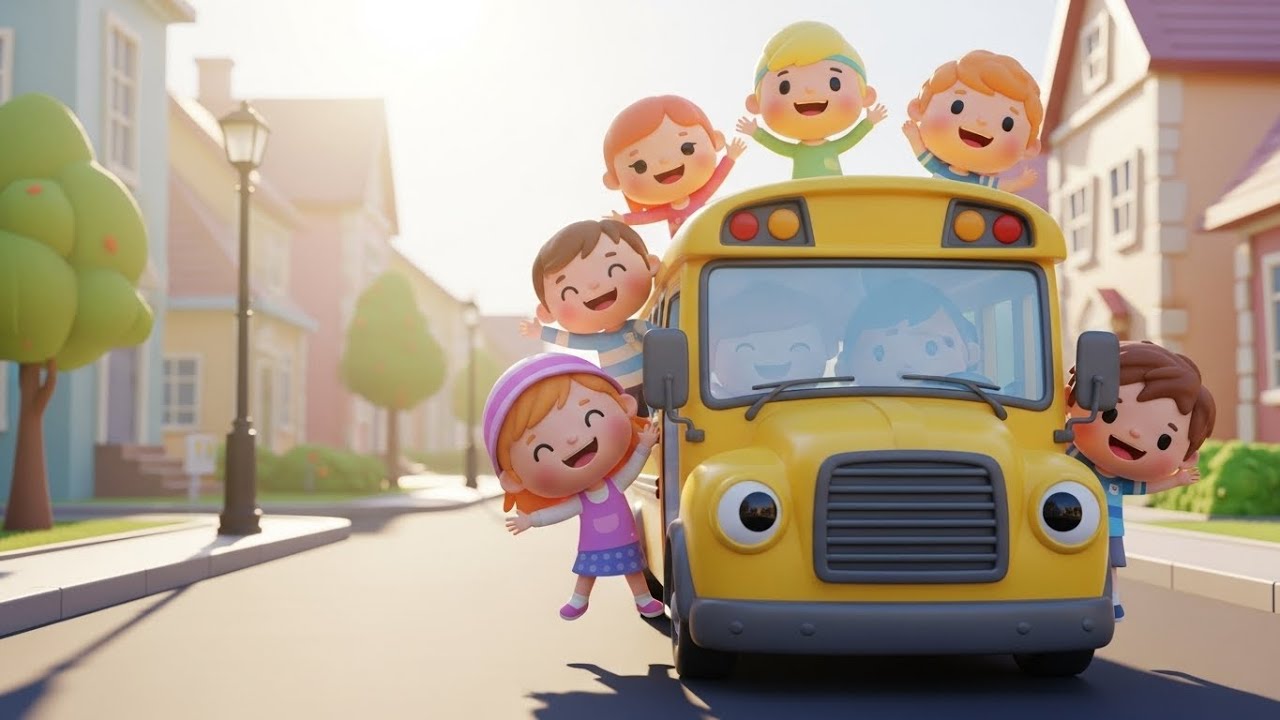 Школьный автобус поет утреннюю песню 🚌🎶 | мультфильм для детей и весёлые приключения